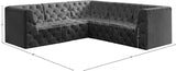 Tuft Velvet Modular Sectional Sofa - Deep Button Tufting, Soft Black Velvet, Infinite Configurations