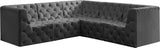 Tuft Velvet Modular Sectional Sofa - Deep Button Tufting, Soft Black Velvet, Infinite Configurations