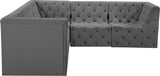 Tuft Velvet Modular Sectional Sofa - Deep Button Tufting, Soft Black Velvet, Infinite Configurations
