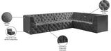 Tuft Velvet Modular Sectional Sofa - Deep Button Tufting, Soft Black Velvet, Infinite Configurations