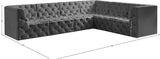 Tuft Velvet Modular Sectional Sofa - Deep Button Tufting, Soft Black Velvet, Infinite Configurations