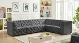 Tuft Velvet Modular Sectional Sofa - Deep Button Tufting, Soft Black Velvet, Infinite Configurations