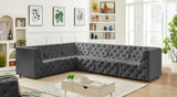 Tuft Velvet Modular Sectional Sofa - Deep Button Tufting, Soft Black Velvet, Infinite Configurations