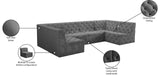 Tuft Velvet Modular Sectional Sofa - Deep Button Tufting, Soft Black Velvet, Infinite Configurations