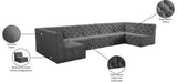 Tuft Velvet Modular Sectional Sofa - Deep Button Tufting, Soft Black Velvet, Infinite Configurations