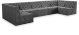 Tuft Velvet Modular Sectional Sofa - Deep Button Tufting, Soft Black Velvet, Infinite Configurations