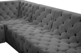 Tuft Velvet Modular Sectional Sofa - Deep Button Tufting, Soft Black Velvet, Infinite Configurations