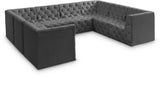 Tuft Velvet Modular Sectional Sofa - Deep Button Tufting, Soft Black Velvet, Infinite Configurations