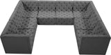 Tuft Velvet Modular Sectional Sofa - Deep Button Tufting, Soft Black Velvet, Infinite Configurations