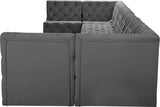 Tuft Velvet Modular Sectional Sofa - Deep Button Tufting, Soft Black Velvet, Infinite Configurations