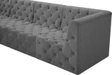 Tuft Velvet Modular Sectional Sofa - Deep Button Tufting, Soft Black Velvet, Infinite Configurations