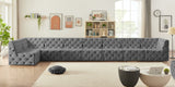 Tuft Velvet Modular Sectional Sofa - Deep Button Tufting, Soft Black Velvet, Infinite Configurations