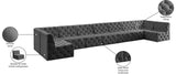 Tuft Velvet Modular Sectional Sofa - Deep Button Tufting, Soft Black Velvet, Infinite Configurations