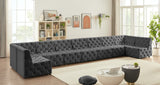 Tuft Velvet Modular Sectional Sofa - Deep Button Tufting, Soft Black Velvet, Infinite Configurations