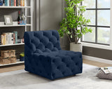 Tuft Contemporary Armless Chair with Deep Button Tufting for Modern and Stylish Living Spaces