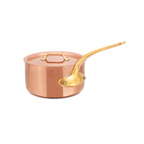 Mauviel M'Heritage M'200 B Copper Sauce Pan With Lid, Brass Handle