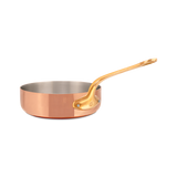 Mauviel M'Heritage M'200 B Copper Saute Pan With Lid, Brass Handle