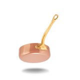 Mauviel M'Heritage M'200 B Copper Saute Pan With Lid, Brass Handle