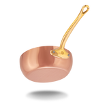 Mauviel M'Heritage M'200 B Copper Chef Pan With Lid, Brass Handle