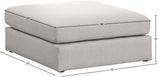 Beckham Contemporary Modular Ottoman - Soft Upholstered Design for Versatile Living Spaces