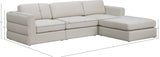 Beckham Modular Sectional Sofa in Soft Linen Fabric - Stylish Comfort for Contemporary Living Spaces