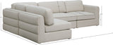 Beckham Modular Sectional Sofa in Soft Linen Fabric - Stylish Comfort for Contemporary Living Spaces