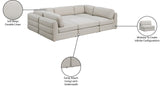 Beckham Modular Sectional Sofa in Soft Linen Fabric - Stylish Comfort for Contemporary Living Spaces