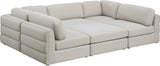 Beckham Modular Sectional Sofa in Soft Linen Fabric - Stylish Comfort for Contemporary Living Spaces