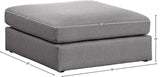Beckham Contemporary Modular Ottoman - Soft Upholstered Design for Versatile Living Spaces