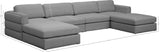 Beckham Modular Sectional Sofa - Soft Beige Linen Upholstery for Contemporary Living Spaces
