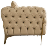 Aurora Contemporary Chair with Gold Legs, Deep Button Tufting & Cozy Pillows for Stylish Comfort