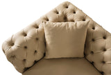 Aurora Contemporary Chair with Gold Legs, Deep Button Tufting & Cozy Pillows for Stylish Comfort