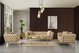 Aurora Contemporary Chair with Gold Legs, Deep Button Tufting & Cozy Pillows for Stylish Comfort
