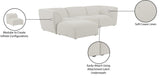 Miramar Modular Sectional: Luxurious Cream Linen Upholstery for Ultimate Comfort and Style