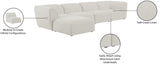 Miramar Modular Sectional: Luxurious Cream Linen Upholstery for Ultimate Comfort and Style