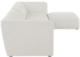 Miramar Modular Sectional: Luxurious Cream Linen Upholstery for Ultimate Comfort and Style