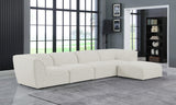 Miramar Modular Sectional: Luxurious Cream Linen Upholstery for Ultimate Comfort and Style