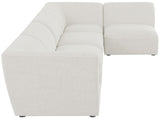 Miramar Modular Sectional: Luxurious Cream Linen Upholstery for Ultimate Comfort and Style
