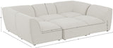 Miramar Modular Sectional: Luxurious Cream Linen Upholstery for Ultimate Comfort and Style
