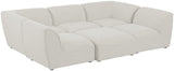 Miramar Modular Sectional: Luxurious Cream Linen Upholstery for Ultimate Comfort and Style