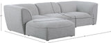 Miramar Modular Sectional Sofa - Soft Cream Linen Upholstery, Contemporary Design for Stylish Comfort