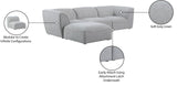 Miramar Modular Sectional Sofa - Soft Cream Linen Upholstery, Contemporary Design for Stylish Comfort