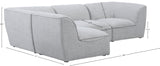 Miramar Modular Sectional Sofa - Soft Cream Linen Upholstery, Contemporary Design for Stylish Comfort