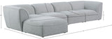 Miramar Modular Sectional Sofa - Soft Cream Linen Upholstery, Contemporary Design for Stylish Comfort