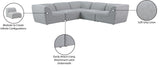 Miramar Modular Sectional Sofa - Soft Cream Linen Upholstery, Contemporary Design for Stylish Comfort