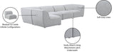 Miramar Modular Sectional Sofa - Soft Cream Linen Upholstery, Contemporary Design for Stylish Comfort