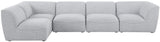 Miramar Modular Sectional Sofa - Soft Cream Linen Upholstery, Contemporary Design for Stylish Comfort