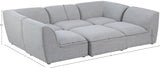 Miramar Modular Sectional Sofa - Soft Cream Linen Upholstery, Contemporary Design for Stylish Comfort