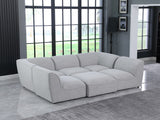 Miramar Modular Sectional Sofa - Soft Cream Linen Upholstery, Contemporary Design for Stylish Comfort