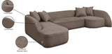 Rita 3-Piece Sectional Sofa - Cozy Fabric Living Room Furniture for Movie Nights and Relaxation